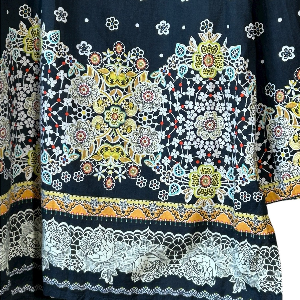 Robert Graham Carlisle Cotton Tunic Top Size Large - Picture 5 of 7